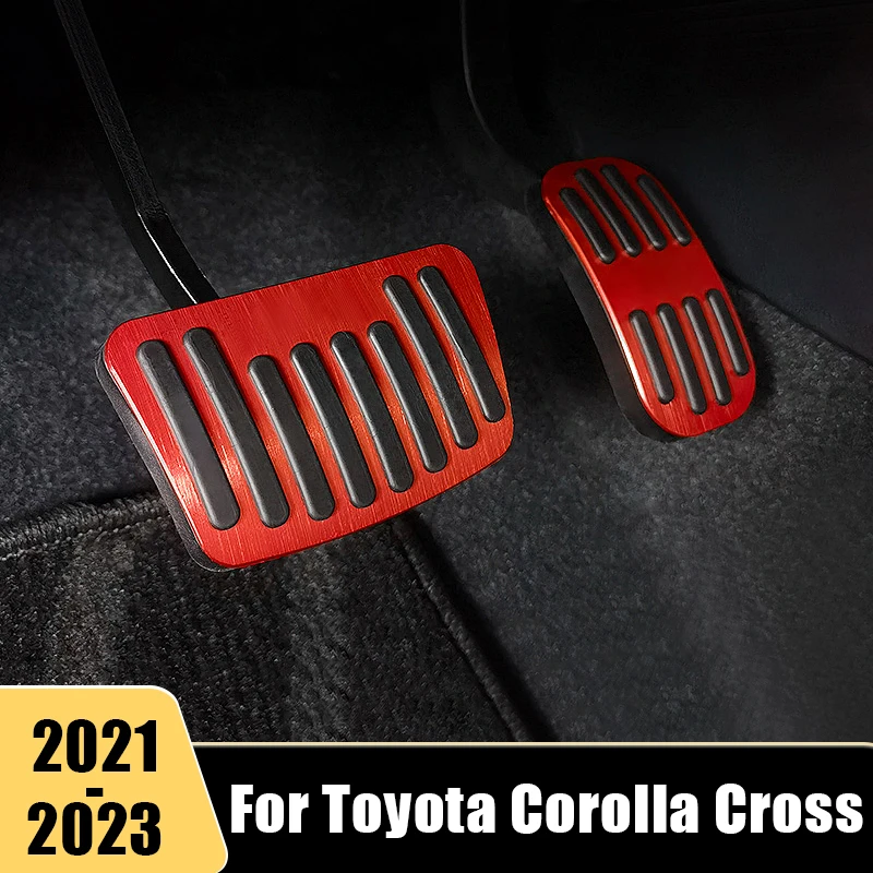 도요타 코롤라 크로스 XG10 2021 2022 2023 하이브리드 자동차 가속 브레이크 페달, 발판 페달 패드 미끄럼 방지 커버 액세서리