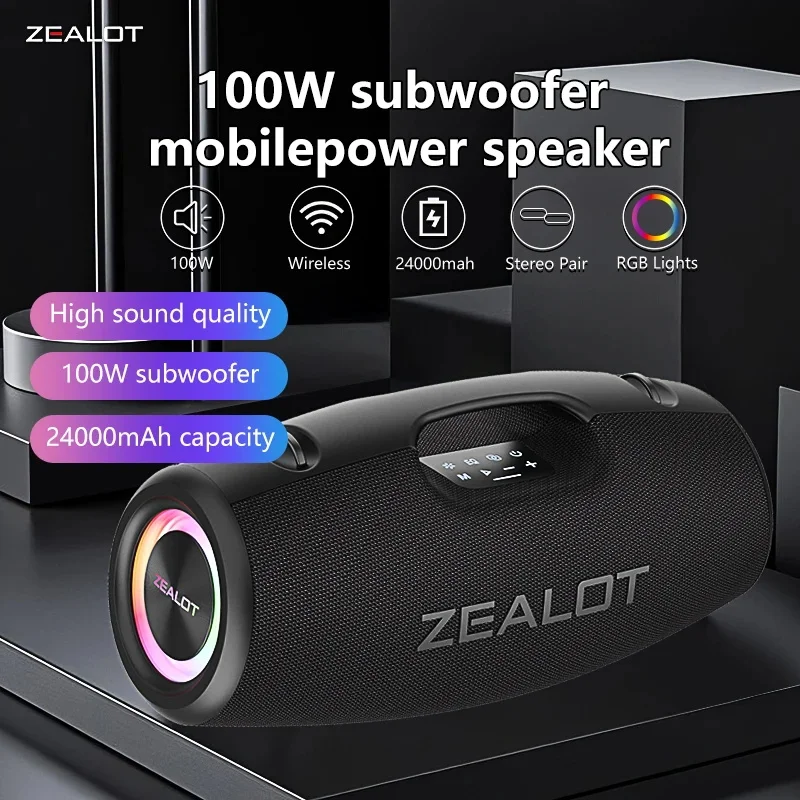 ZEALOT S78 ワイヤレススピーカー 100W Zealot 100W S78ワイヤレススピーカーポータブルブルートゥース