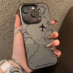 Fashion Airplane Route Travel Phone Case for Oppo F29 Pro 5G (CYB-284CY11672A1)