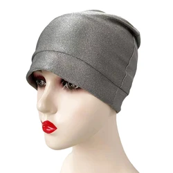 Silver Fiber EMF Shielding Pullover Beanie - Anti - Radiation Hat - 54cm (Silver)