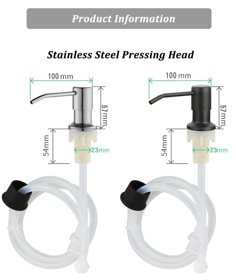 Advanced stainless steel soap dispenser extension tube kit-suitable for kitchen sink and bathroom  automatic soap dispenser 5