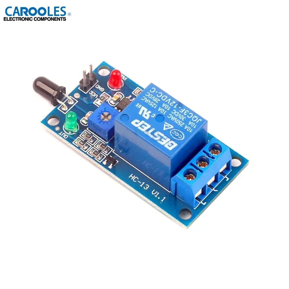 

1 Channel 12V Flame Sensor Module Fire Detection Fire Alarm Sensor Relay Module
