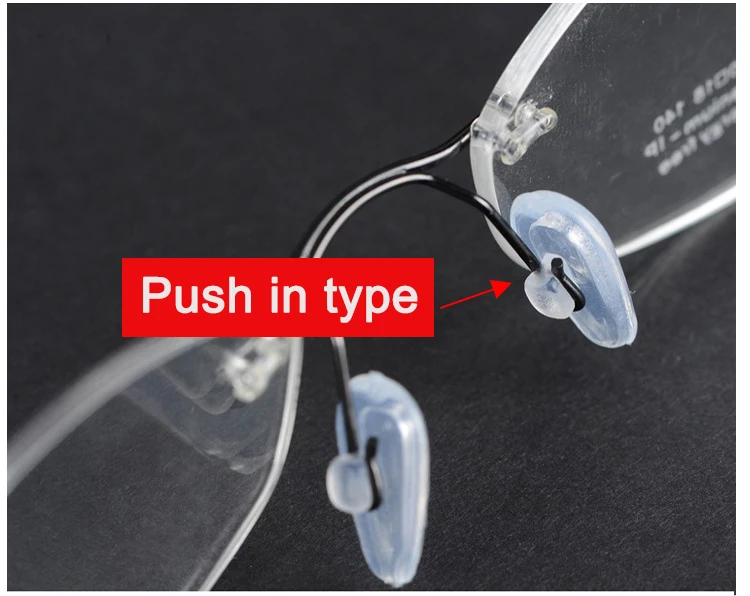 500pcs Free Shipping Air Chamber Eyeglasses Silicone Nose Pads Light Soft Screw Push In