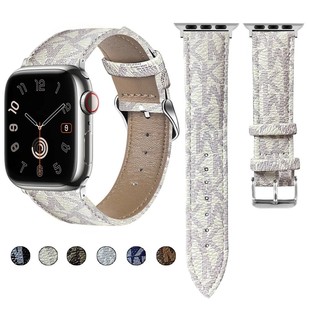 Embossed Leather Apple Watch Band - Large #16453 main image 0