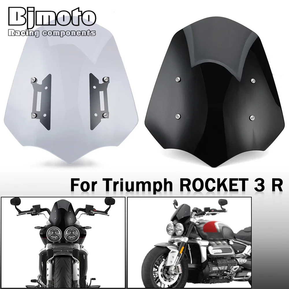 

Windshield Windscreen For Triumph Rocket 3R 2020 2021 2022 2023 Wind Deflector Shield Screen with Bracket Motorcycle Accessories