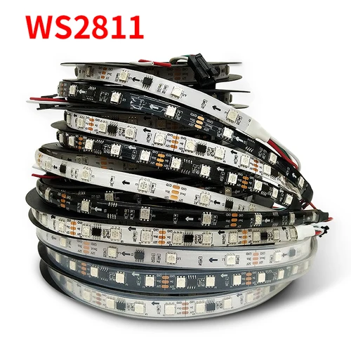 TV 테이프 라이트 RGB LED 스트립, 개별 주소 지정 픽셀, WS2812B, WS2815, WS2811, SMD5050, IP30, 65/67, DC5V, DC12V, 룸 LED 스트립 3