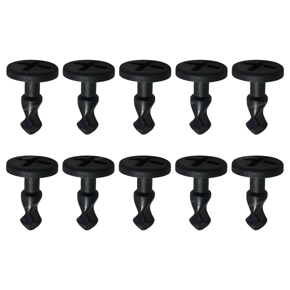 10Pcs Engine Compartment Cover Plate Screw Clips Black Plastic For Porsche Cayenne 2003-2010 95557271000 955 572 710 00