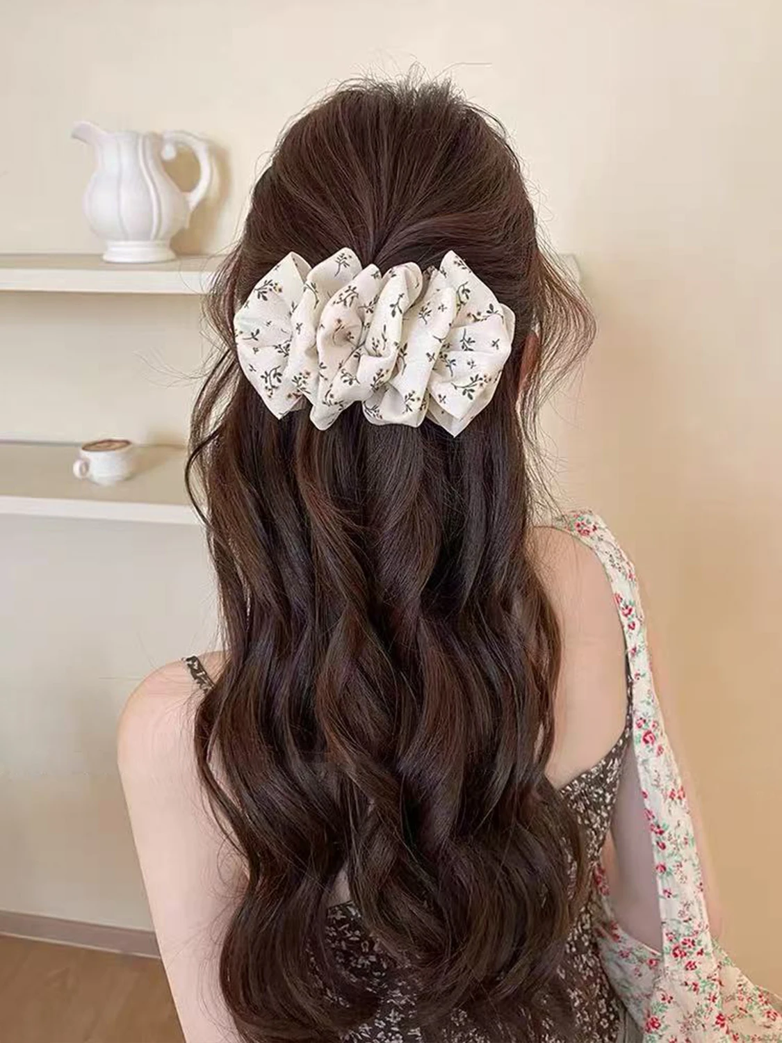 1pc beige floral