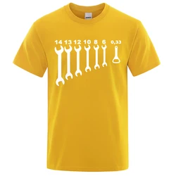 Vintage Mechanic Humor Cotton Tee - Men's Short Sleeve Graphic T-Shirt - XXXL (Yellow)