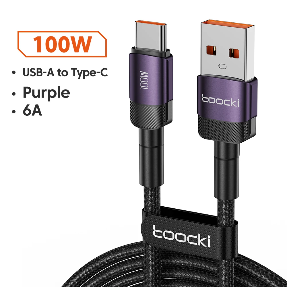 ตัวเลือกสินค้า สายชาร์จ USB-C 100W 6A ชาร์จเร็ว ทนทาน ใช้ได้กับทุกแบรนด์
