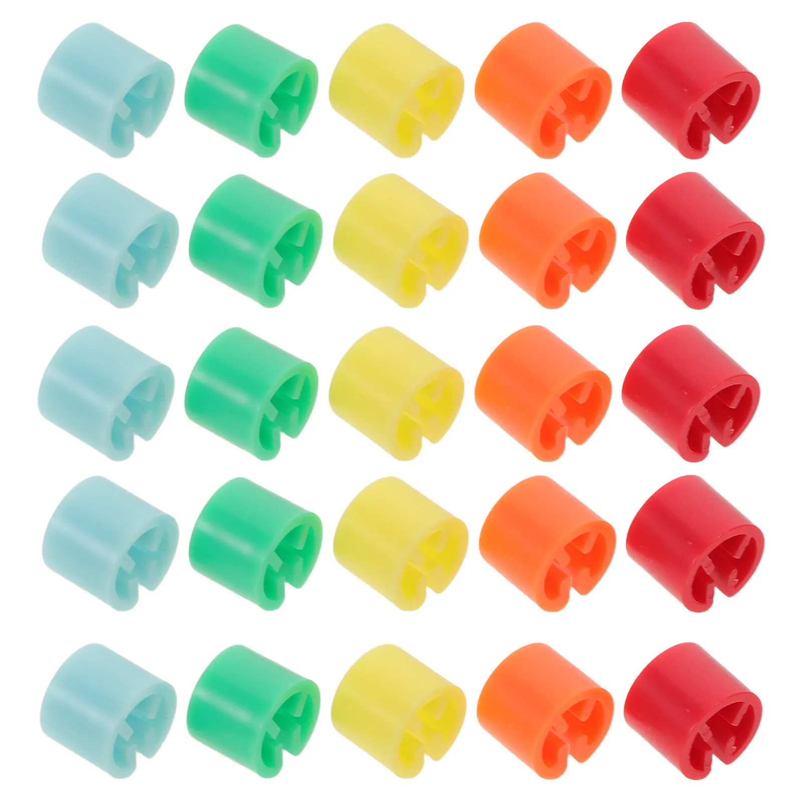 150Pcs 컬러 플라스틱 옷걸이 태그 옷장 정리를 위한 라운드 의류 사이즈 마커 소매용 옷 분리대 의류