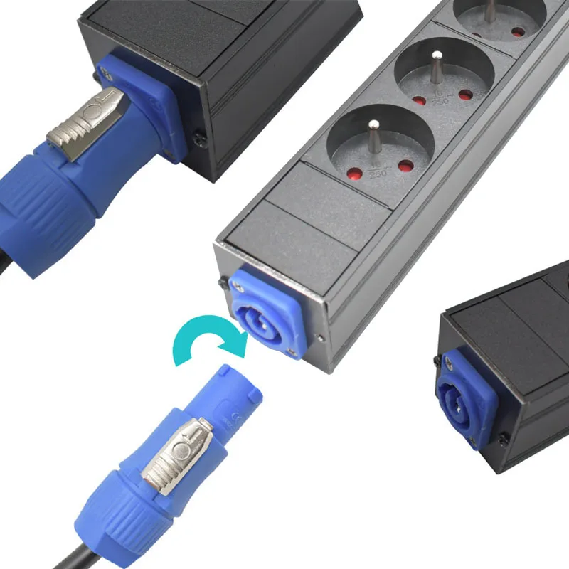 PDU Power Strips Schuko Powerlink box Power amplifier audio 3P Aviation plug 4 AC statute socket SOCKET