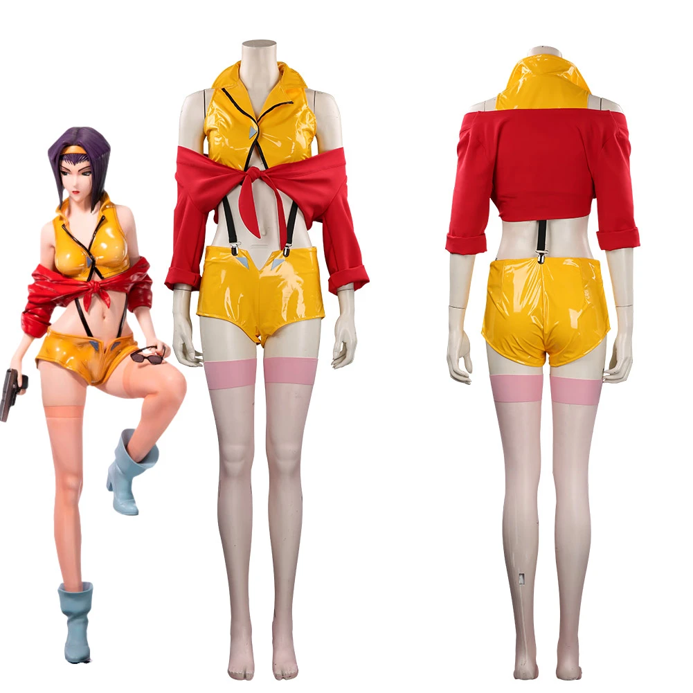 Anime Cowboy Bebop Faye Valentine Cosplay Costume Outfits Coat+Shorts  Halloween Carnival Suit|Anime Costumes| - AliExpress
