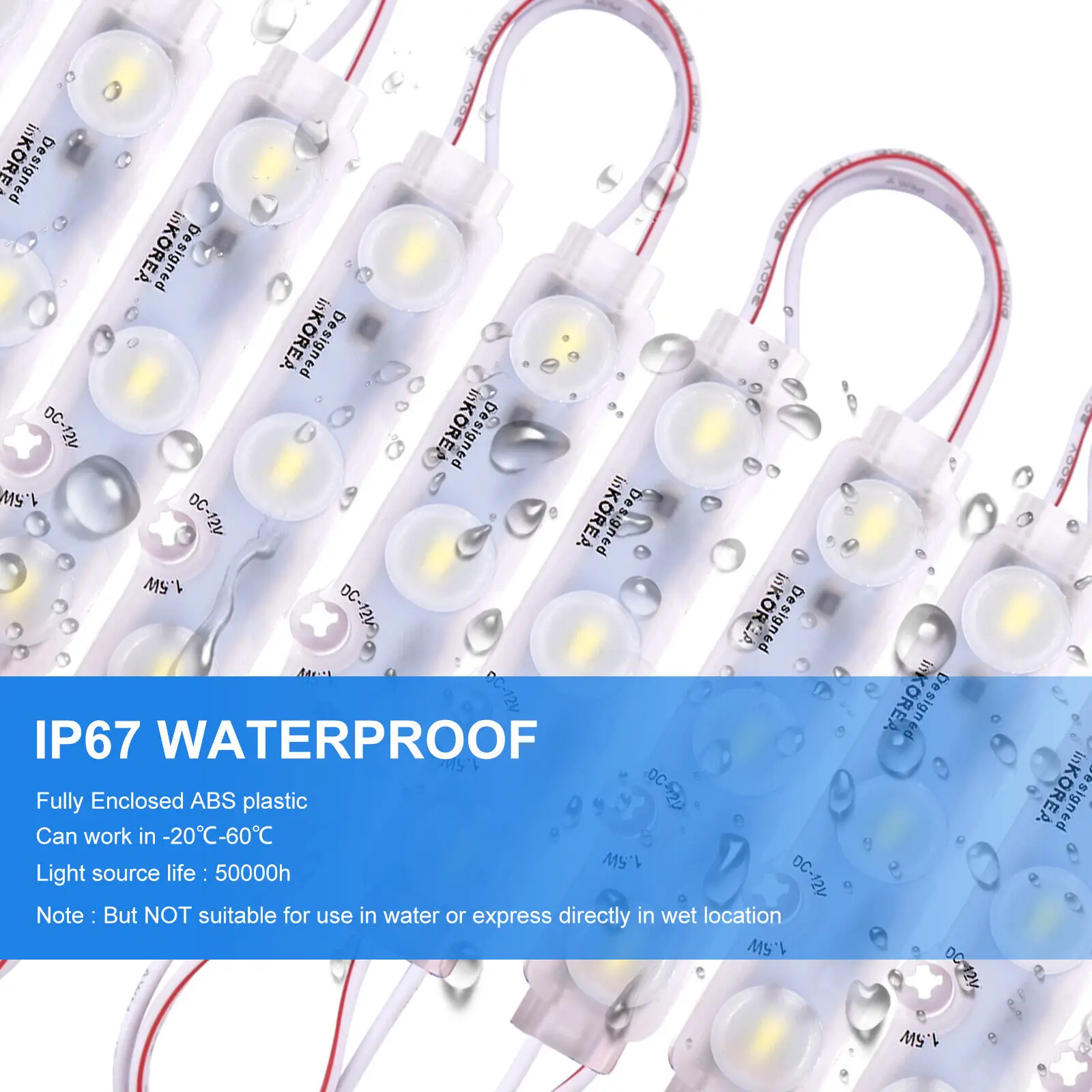 LED Storefront Lights Store Window Lights for Business Waterproof Decorative Light for Advertising Letter Signs Lightbox 12V