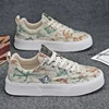 Graffiti Prints Black Canvas Sneakers Mens Vulcanized Shoes Man Low Top Sneaker Lace Up Trainer Skateboard Shoes Men's Plimsolls 1