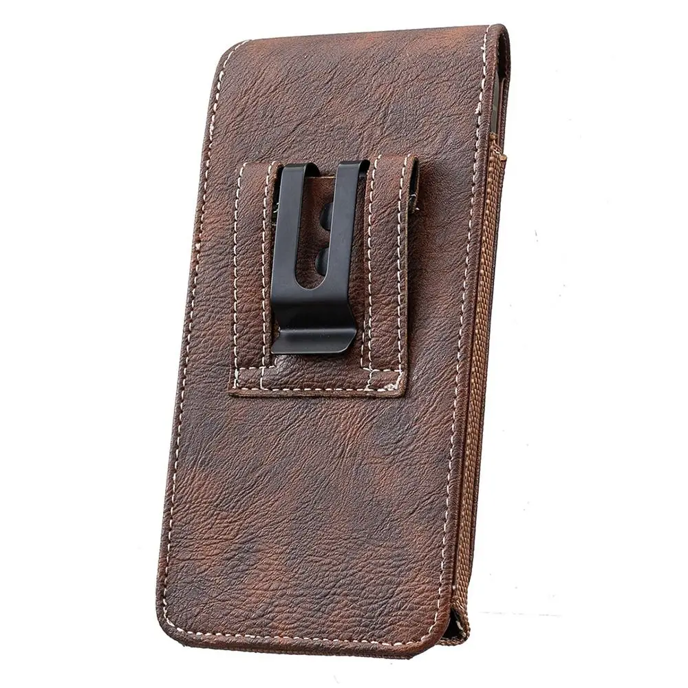 PU Leather Phone Waist Pack - Outdoor Camping Universal Belt Pouch