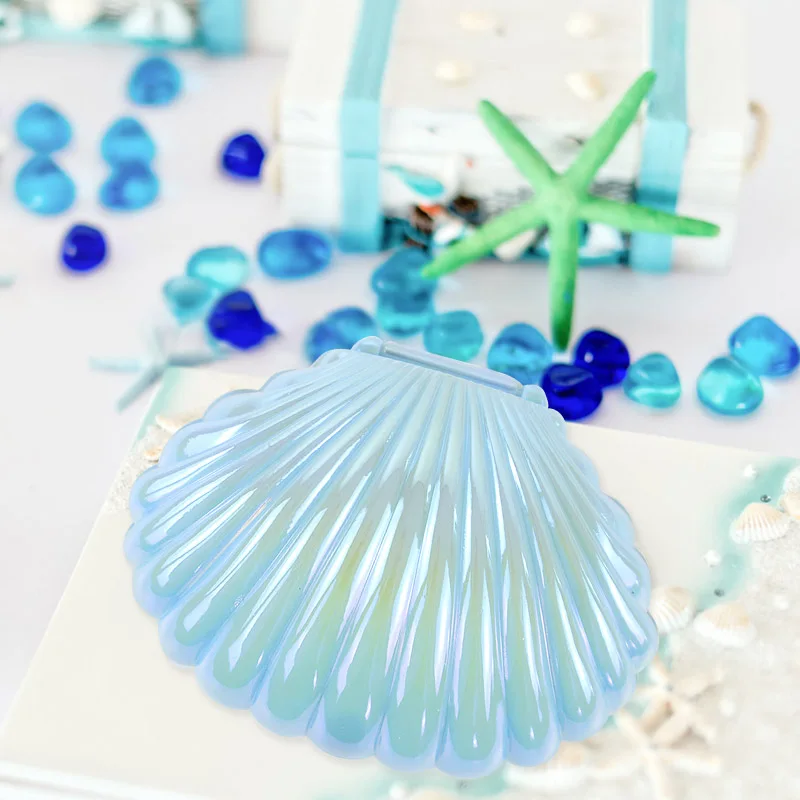 5/10pcs Colorful Shell Candy Boxes Mermaid Birthday Party Biscuit Gift Packaging Jewelry Storage Box Baby Shower Wedding Decor 6