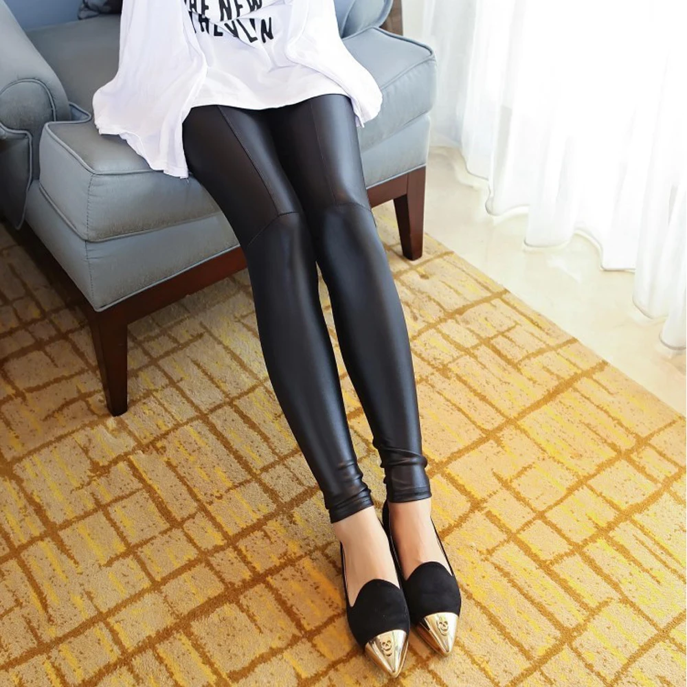 New pu Leather Pants Leggings High Waist Women Sexy Elastic Skinny Push Up Leggings Stretch Jeggings Women Legins
