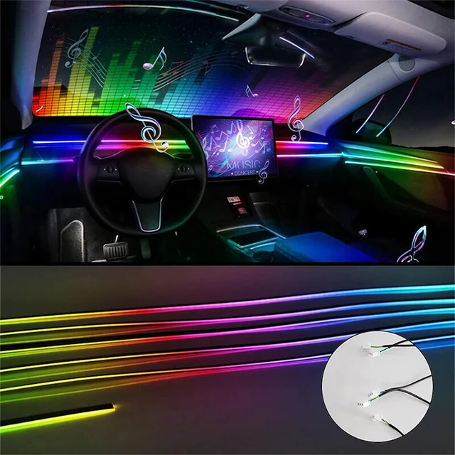 Led light strip for Cars Inside car Lighting interior Glow Color