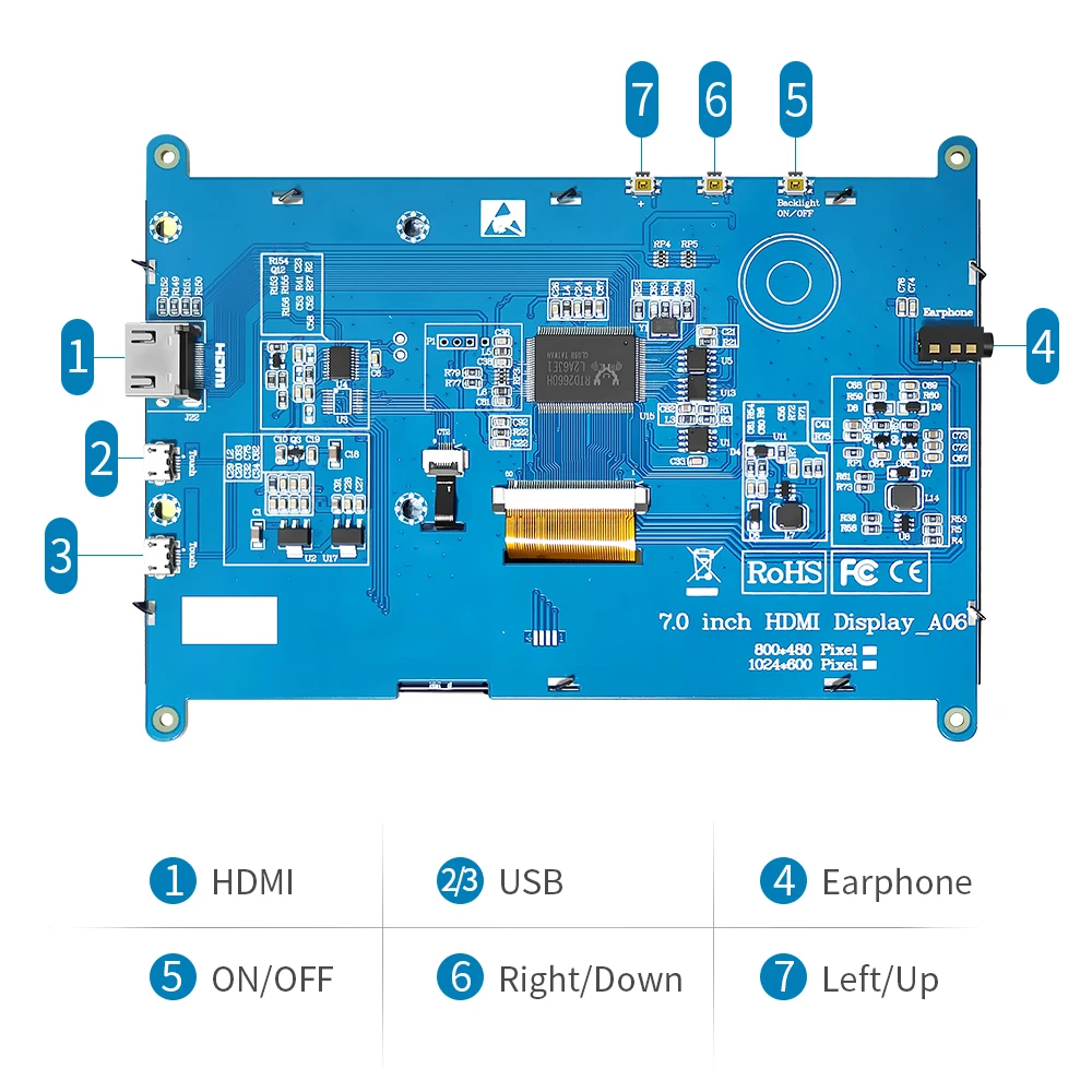 7 ġ 1024*600 TNT 뷮  ġ г, TFT LCD , ȭ ÷,   3 B +/4b 