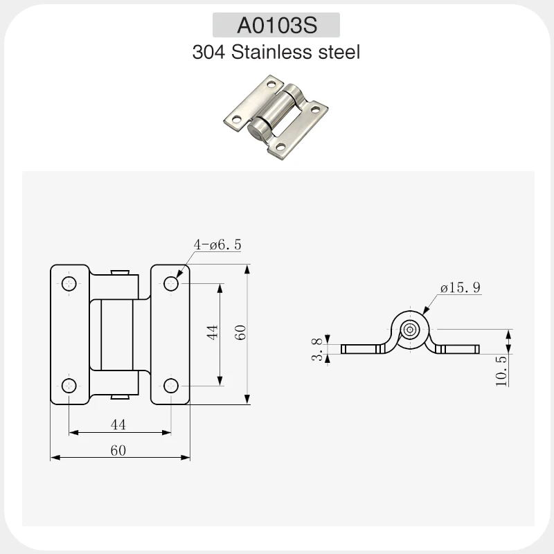 304 Stainless Steel Hinge HT103 Cabinet Hinge, Industrial Automation Traffic Car Door Hinge