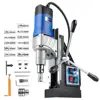 1550W Portable Magnetic Drill Press 11 Drill Bits 2" Boring Diameter 0-580 RPM Stepless Speed Magnetic Force Precision Safety 1