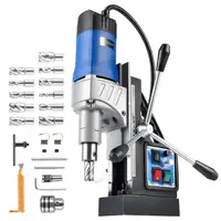 1550W Portable Magnetic Drill Press 11 Drill Bits 2" Boring Diameter 0-580 RPM Stepless Speed Magnetic Force Precision Safety 1