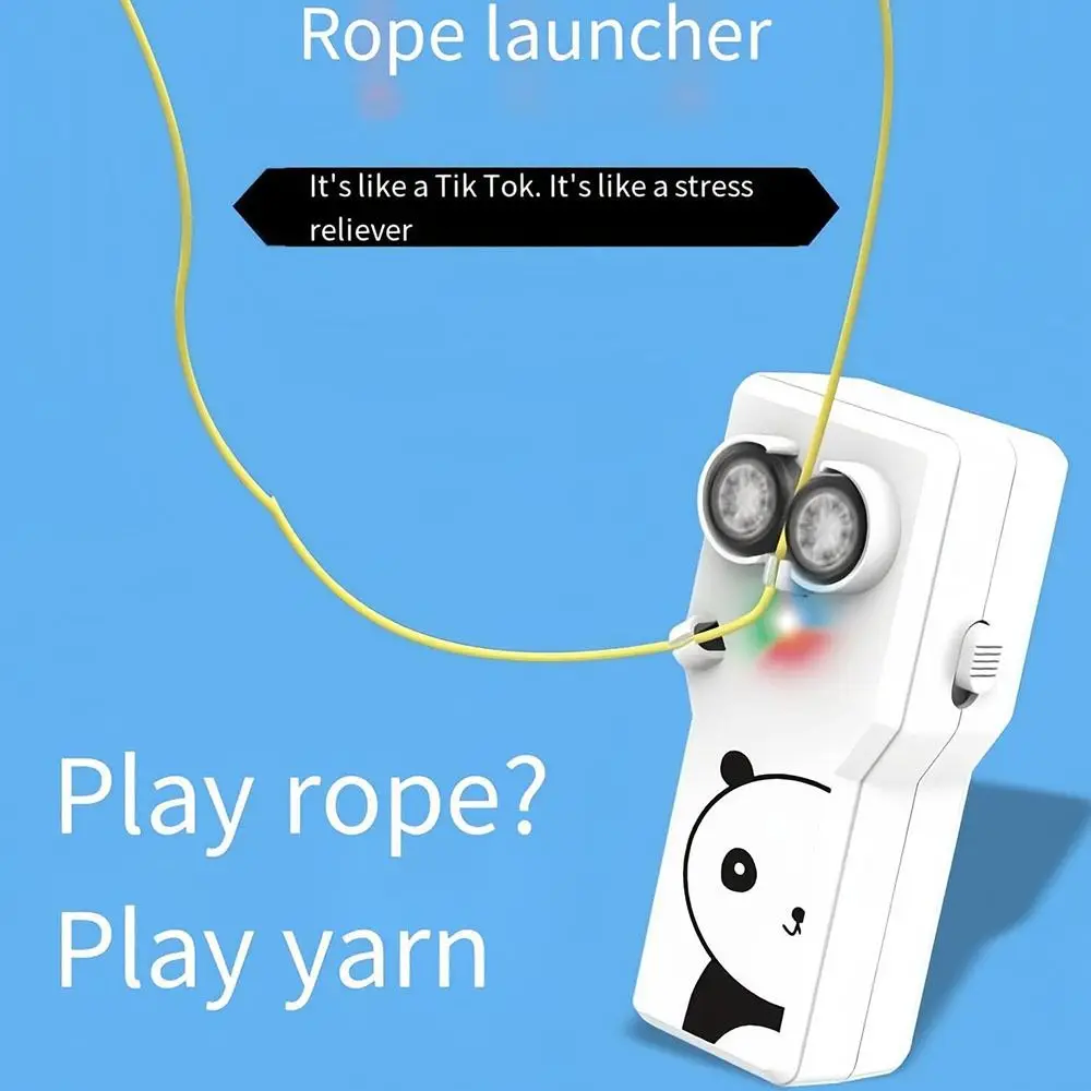 Pet Loop Lasso Toy Rope Launcher Propeller Cat Rope Launcher Handheld Electric Pet Toys