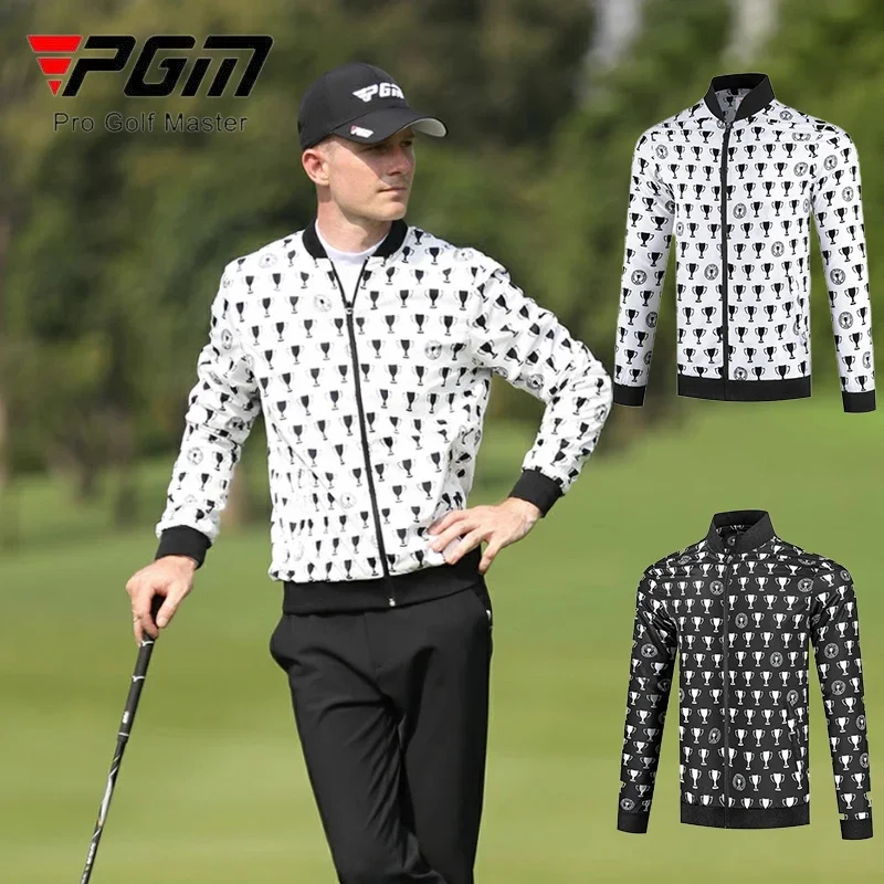 PGM Men Golf Jackets Waterproof Windproof Full Zipper