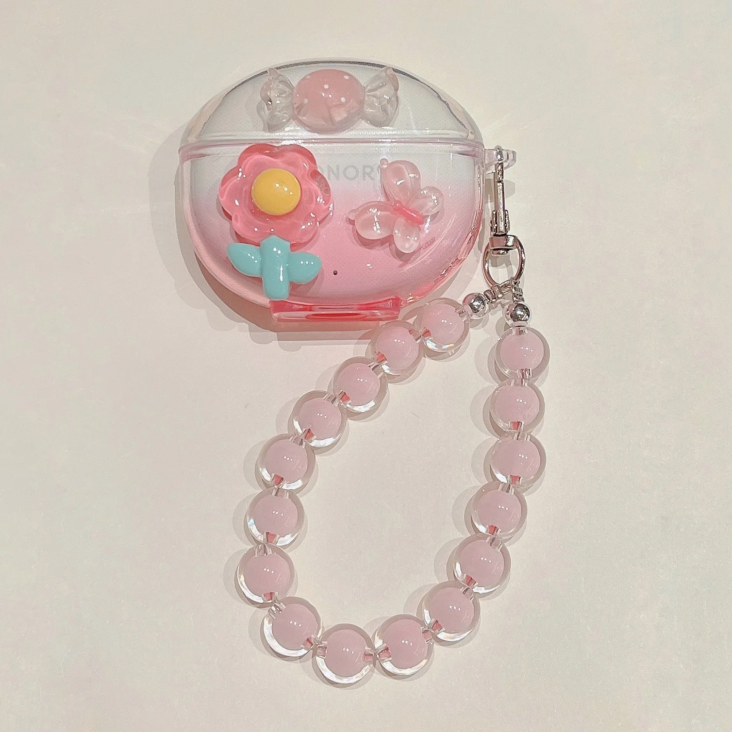 Cartoon Headphone Case with Keyring - Soft TPU Protective Cover