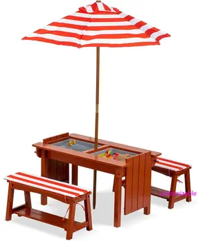 Kids Wooden Picnic Table Set 1