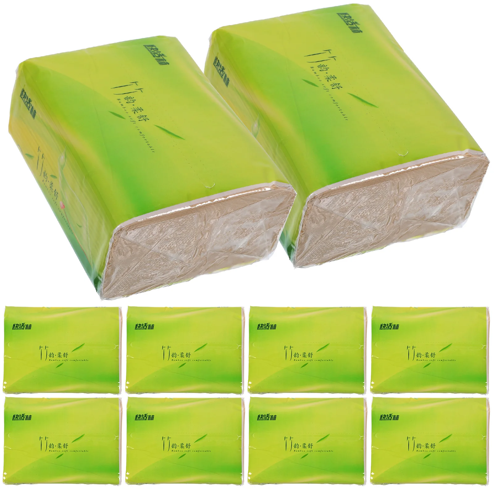 

Natural Pulp Set for 10, 3 Ply Tissue Cube- Strong, and Silky, 100