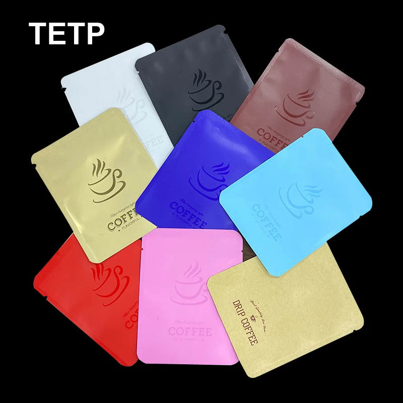 TETP 100Pcs 손으로 양조 커피 분말 포장 가방 기계 핫 인감 차 휴대용 ..