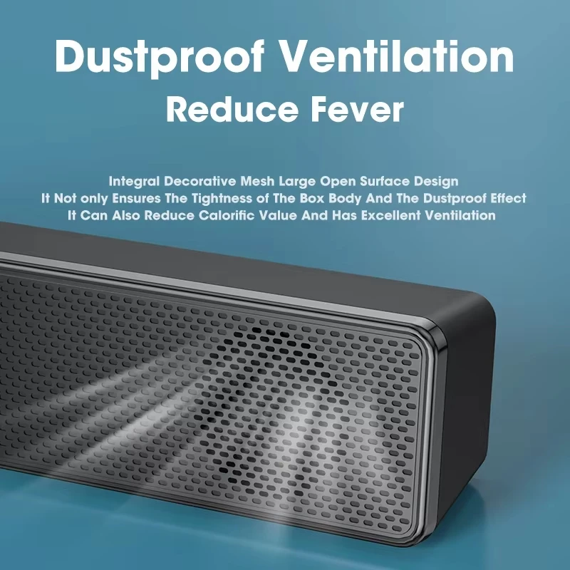 4D Surround Soundbar Bluetooth 5.0 Home Theater Stereo Subwoofer Wired Wireless Speakers for PC Laptop Gaming and Movies