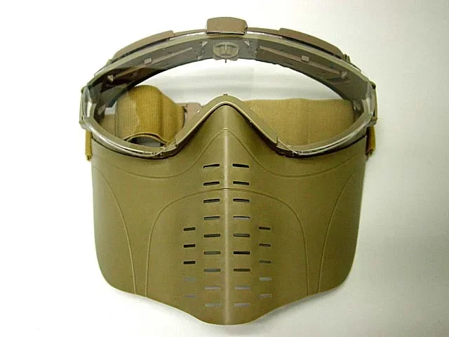 Tactical Gear Pro-Goggle Full Face Airsoft Paintball Mask Con Ventilazione A Ventola Tan Olive Drab Black Hunting Equipement