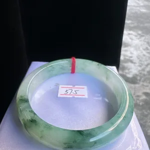 Myanmar Natural a Goods Jade Exquisite Workmanship Full Ice Floating Flower Ring Bracelet Live Broadcast with Certificate