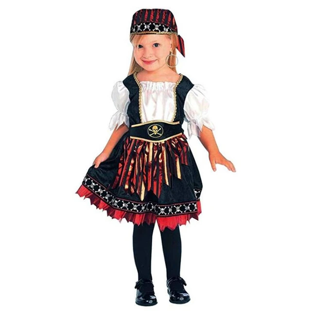 Traje pirata para meninas, fantasias extravagantes, fantasias de Halloween,  fantasia, infantil Cosplay, roupas infantis, festa de aniversário,  carnaval, crianças - AliExpress