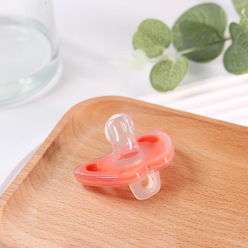 Baby Pacifier Soothing Nighttime Sleep Breathable Design Multicolor Apple Shape Baby Reborn Silicone Accessories 1 Pcs