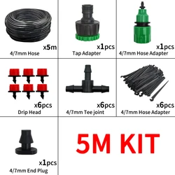 Portable 20M Micro Drip Irrigation System with Adjustable Drippers and Misting Features (5M)
