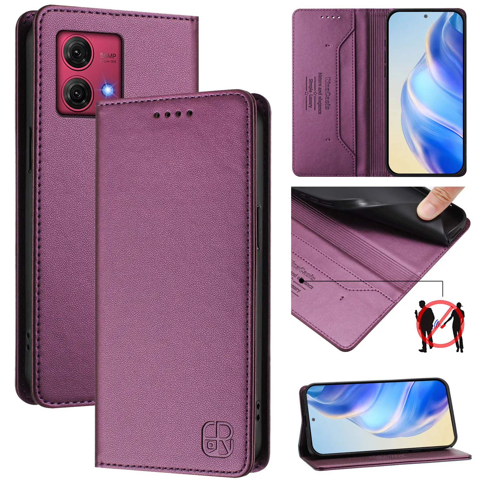 Magnetic Leather Wallet Flip Cover Shockproof Phone Case