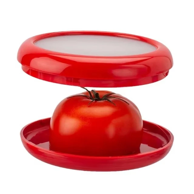 1 יחידה / 4 יחידות סט תיבת אחסון לשמירה על פירות סיליקון סרט תיבת מזון סגורה מיני מקרר לאחסון ירקות לימון טרי