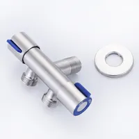 BAOKEMO Bathroom Toilet Bidet Sprayer Set 304 Stainless Steel Two Way Faucet With 1.5M Flexible Hose Bathroom Shower Head Set 2