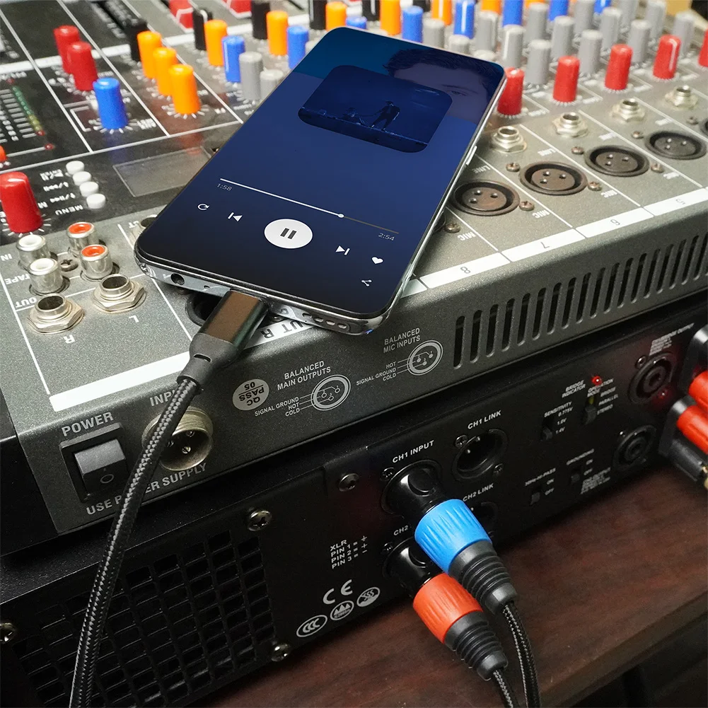 Description Picture 5 of itemUSB C To Dual XLR Male Audio Cable USB Type C To XLR Male Output Stereo Cord for Mixer Amplifier Audio Speaker Laptop Phone