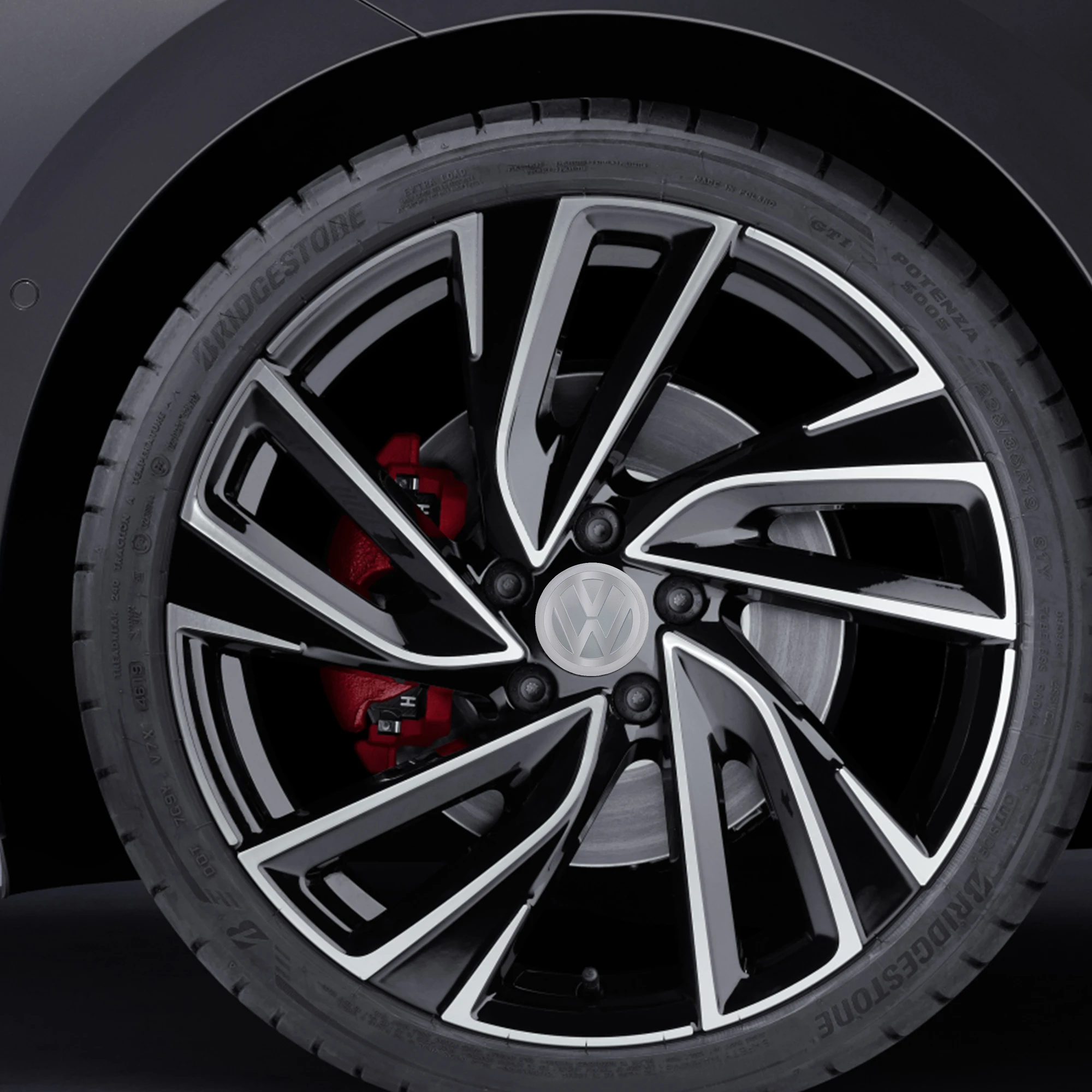 폭스바겐 VW 4개 60/63/68mm 자동차 휠 타이어 센터 커버 엠블럼 휠 허브 커버 자동차 액세서리 (VW R R라인 골프 4Mot 용)