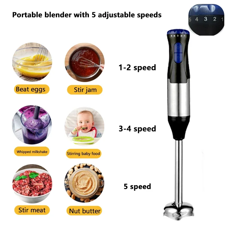 Sk1711-4 Kitchen Stick Blender Electric Milk Frother Mini Portable Immersion  Hand Blenders For Kitchen Egg Beaters Food Mixer - Blenders - AliExpress