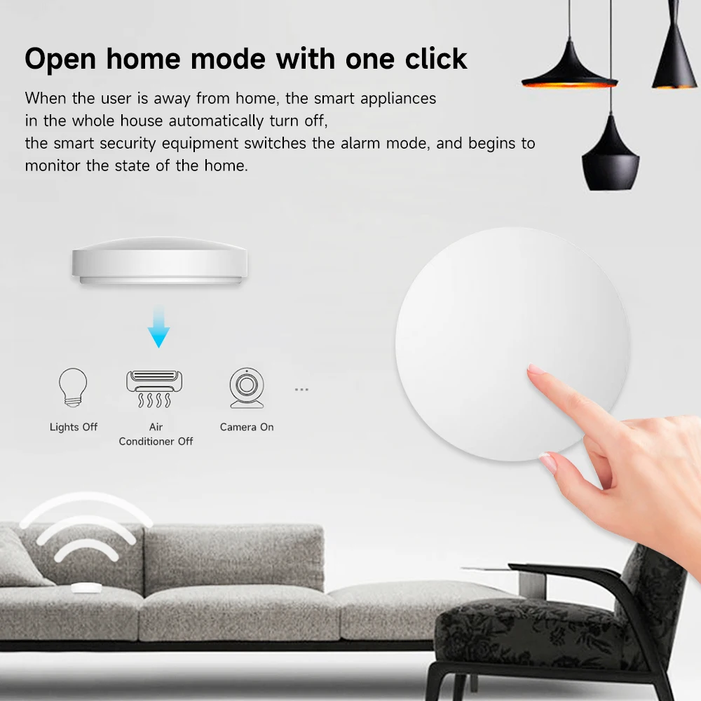 Zigbee Tuya Smart Wireless Push Button Switch Automation Scenario Linkage Remote Control
