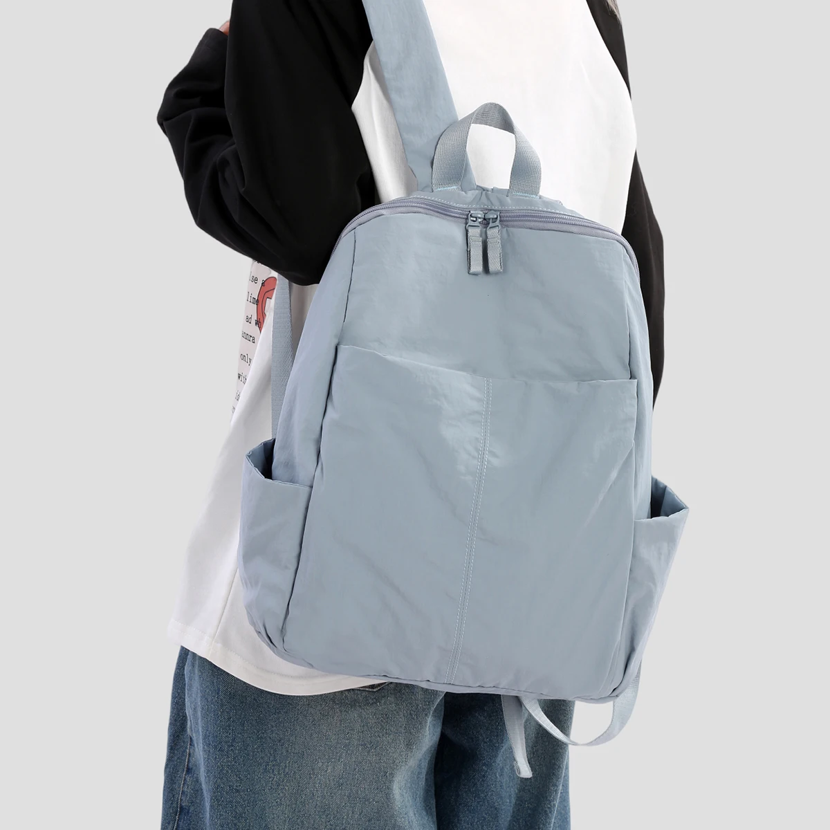 Backpack for Business Trips, Large Capacity, Oxford Waterproof, Lightweight Nylon Backpack, Multi-Functional Commuting Travel Computer Bag for School and Classes