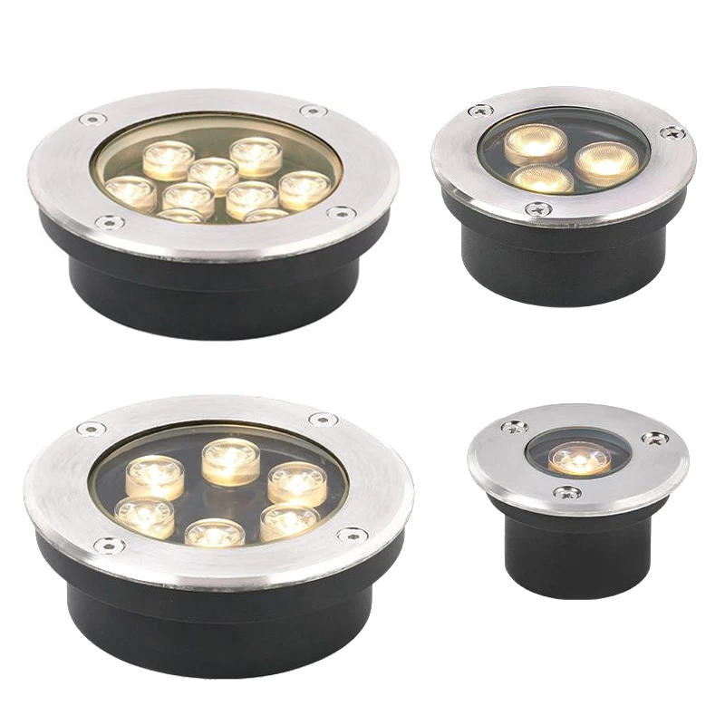 

Stainless Steel IP67 Waterproof Garden LED Underground Light 6W 12W 18W Outdoor Buried Path Spot Recessed Lnground Lighting