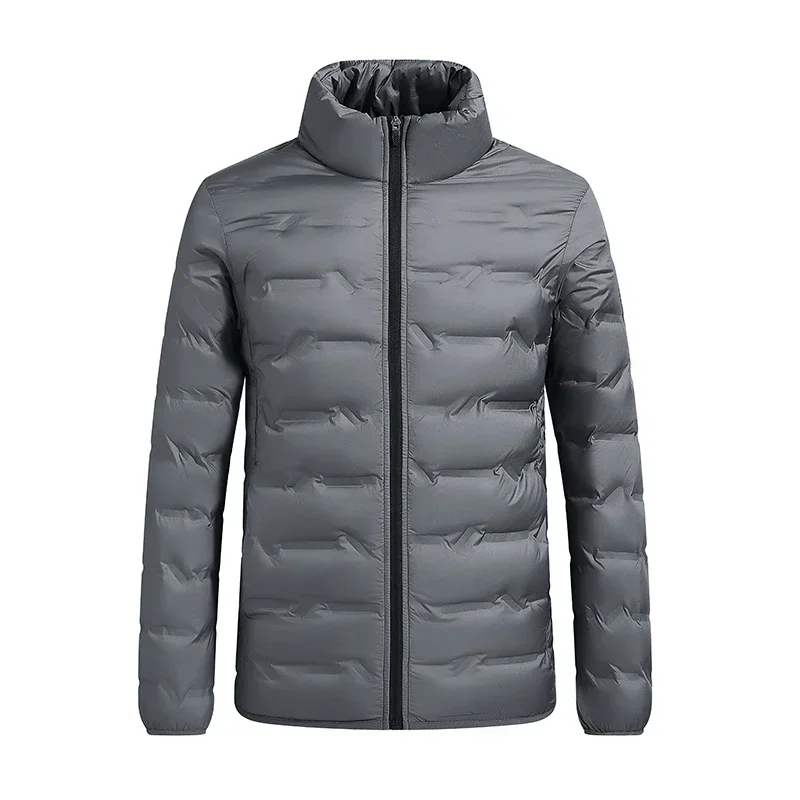 Mens Down Jacket Stand Collar Slim Short Warm Sports Winter