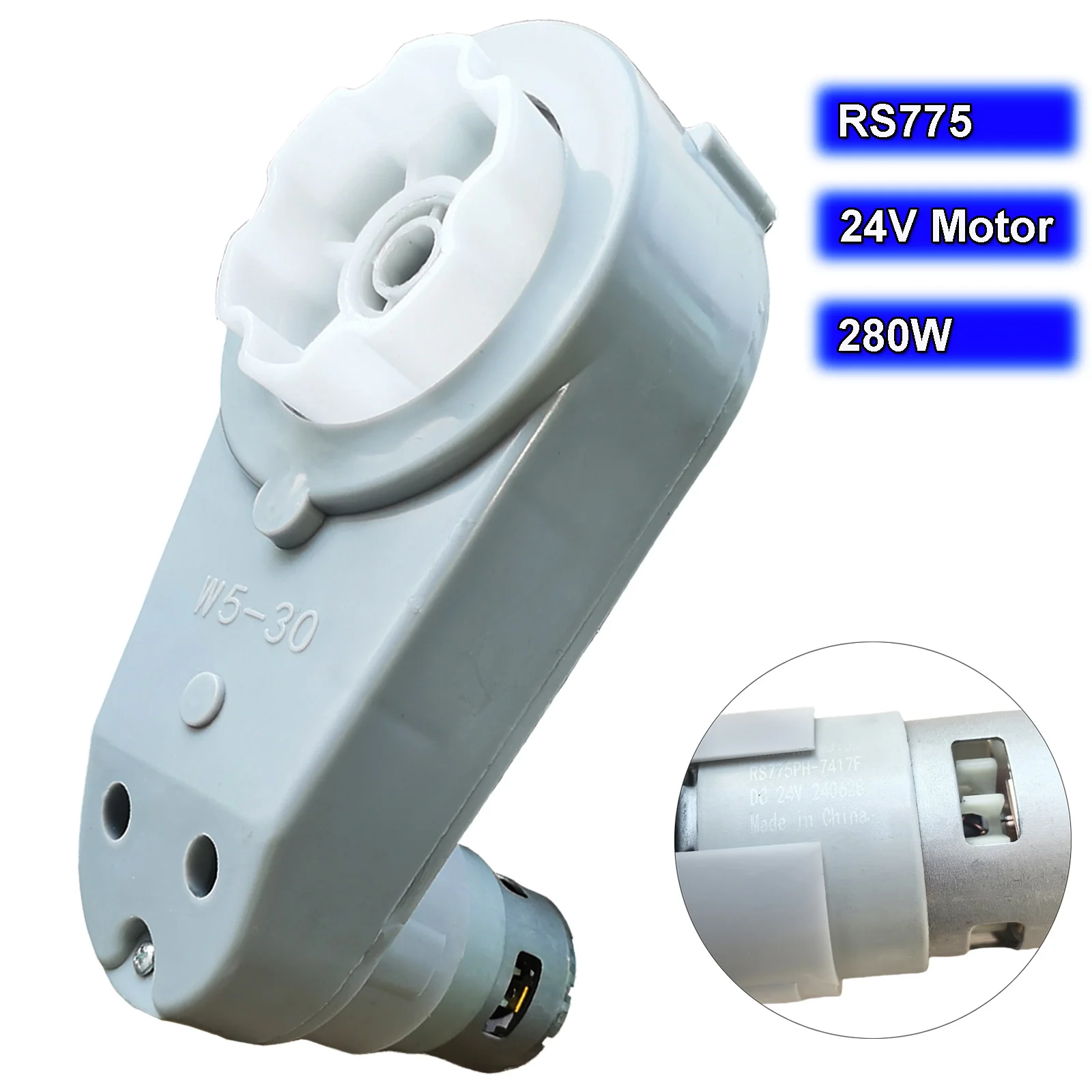 Ultra-High Power Motor and Gearbox for Children's Electric Cars, 24V 280W